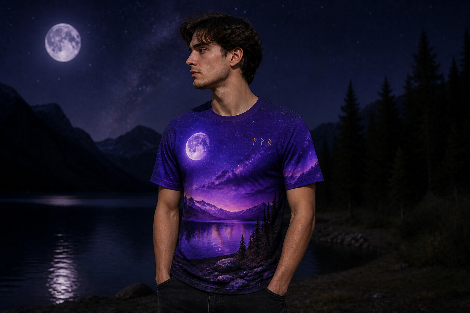 Under our violet moon · runes · on model